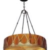 Native American Style Rectangle Drum Head Chandelier - LC400
