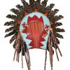 Copper Sconce - Native American Indian Headdress - LS0634
