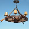 Wagon Wheel Chandelier - Genuine Old American West  - LC725