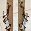 Door Pull -Crystal And Steel Modern Elegance- HH028