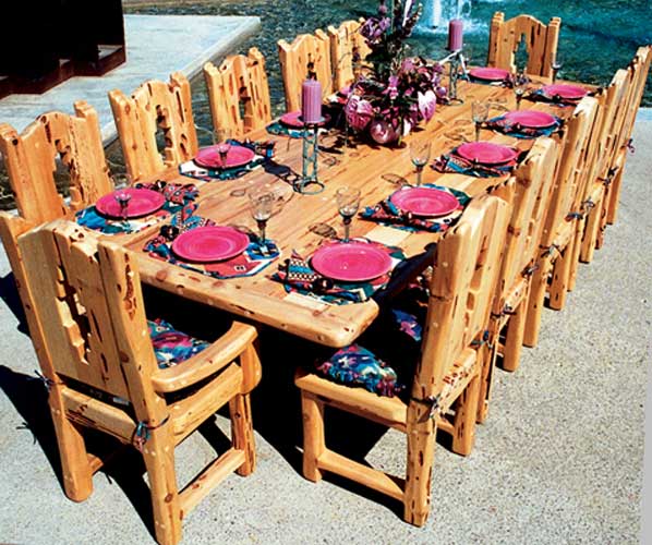 Solid Wood Tables Large Dining, Southwest Dining Room Table And Chairs