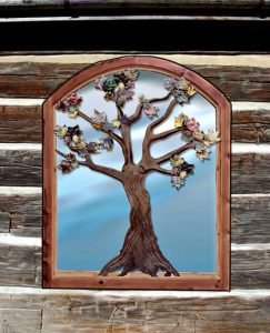 Custom Window - Autumn Trees Hand Forged  - WIN1631