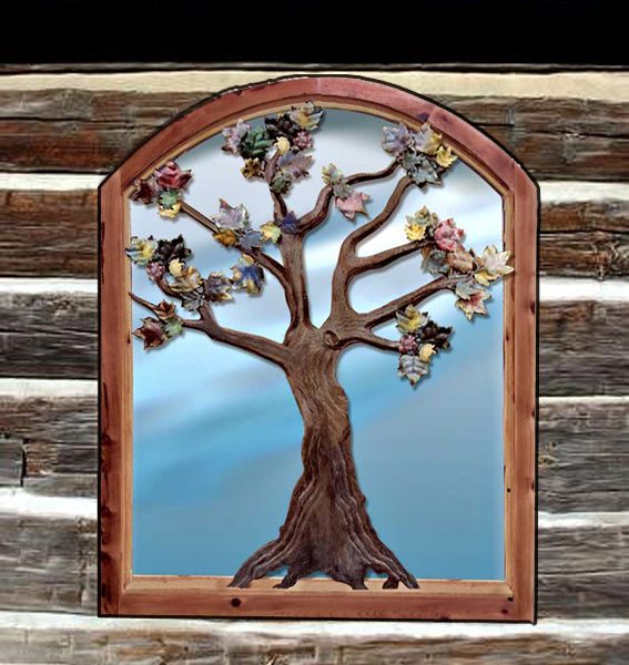 Custom Window - Autumn Trees Hand Forged  - WIN1631