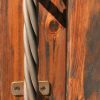 Door Pull - Twisted Rope in Hand Forged Iron - HH137